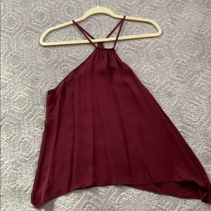 Burgundy silk camisole